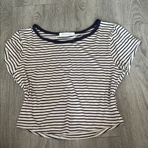 Olivia Rae Black and White Striped Women's Top